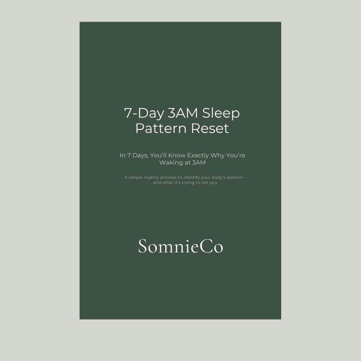7-Day 3AM Sleep Pattern Reset